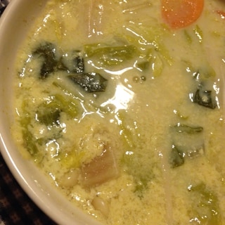 野菜たっぷりカレー豆乳シチュー。